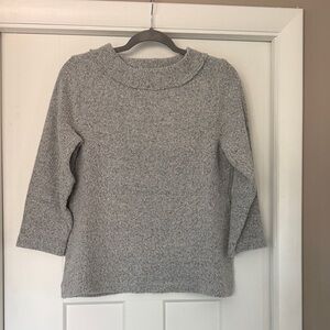 LOFT Heather Gray Cowl Neck Sweater